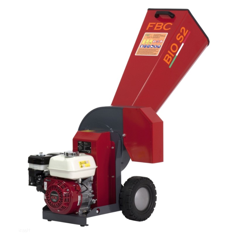 Häcksler FBC BIO.S2.55H mit Honda GX 160 ccm Motor 2 Messer 6 Hämmer
