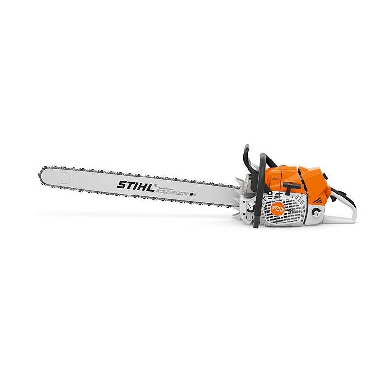 STIHL MS 881 121,6 ccm Benzin-Motorsäge mit Kettenschiene und Schienendeckel