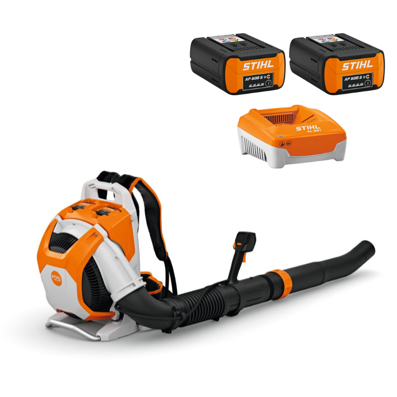 Stihl Rückentragbarer Akku-Laubbläser BRA 500 mit 2 x Akku und 1 x Ladegerät